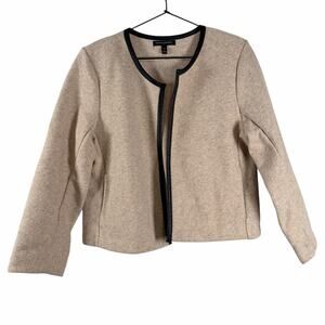 Banana Republic Ottoman Melto Llama Hair Open Blazer Tan Career Office L Petite